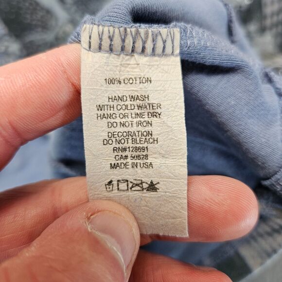 Vanilla Sugar Top Women 1x Floral Blue 3/4 Sleeve Western - Picture 6 of 8